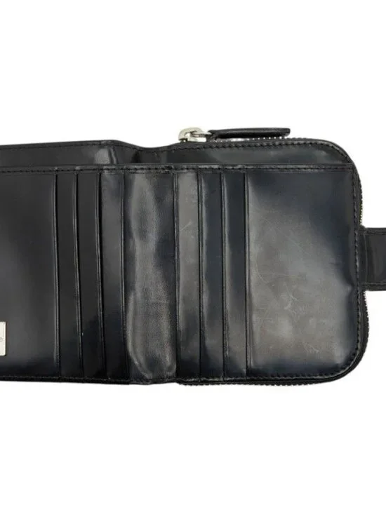 Fendi Zucchino Bifold Wallet Black Patent Leather - Picture 6 of 9